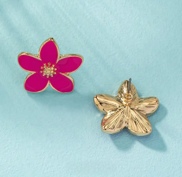 MoUi. New Pink Flower Stud
