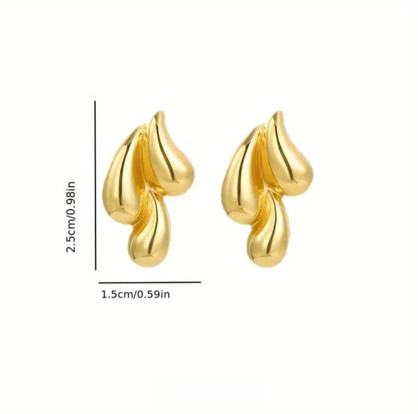 Gold Rain Drop Earrings