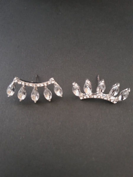 Pretty Five Petal Rhinestone Stud