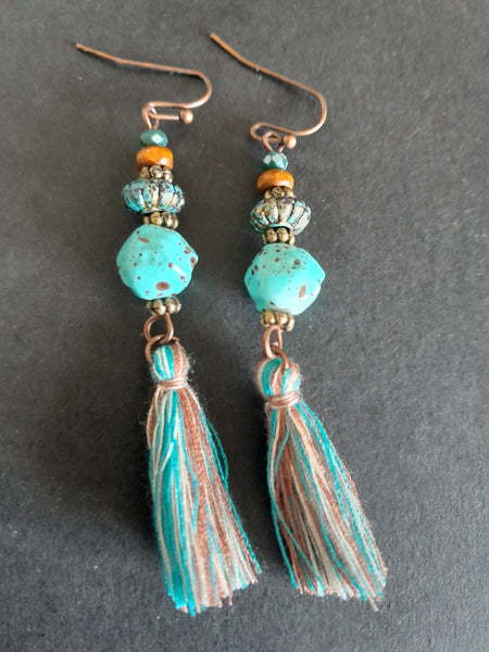 MoUi. Charming Aqua Acrylic Dangle