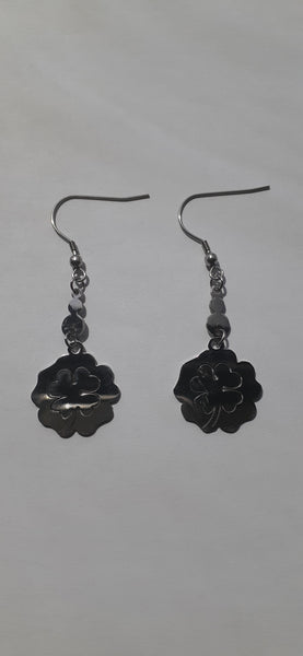 Stainless Steel Good Luck Four Leaf Clover