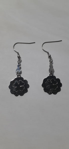 Stainless Steel Good Luck Four Leaf Clover
