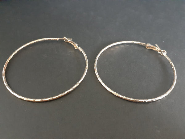 Cute Gold Coloured Twisted Hoop