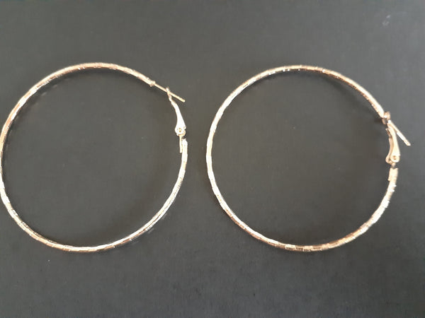 Cute Gold Coloured Twisted Hoop